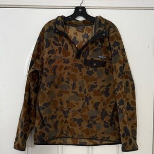 Eddie Bauer Blue and Brown Fleece Jacket